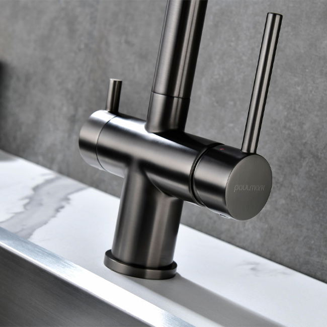 СМЕСИТЕЛЬ PAULMARK SERPENTINE вороненая сталь