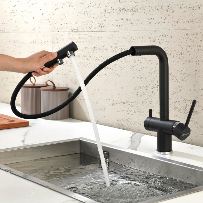 СМЕСИТЕЛЬ PAULMARK SERPENTINE вороненая сталь