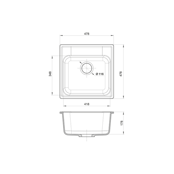 МОЙКА КУХОННАЯ GRANFEST QUARZ GF-Z48