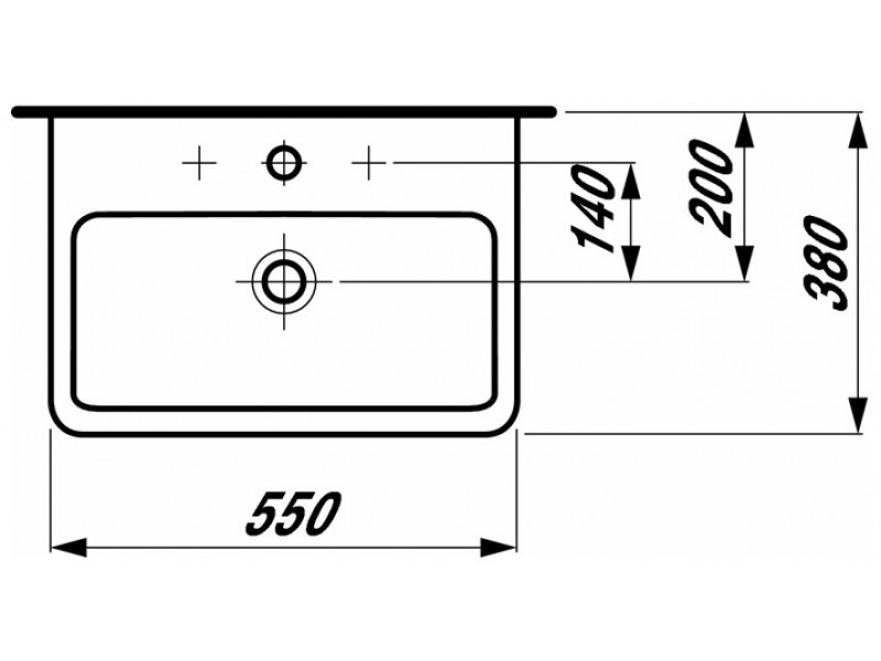 УМЫВАЛЬНИК LAUFEN PRO навесной 55х38
