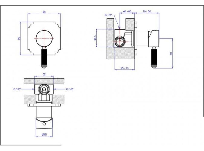 Смеситель для душа Cezares OLIMP OLIMP-DIM
