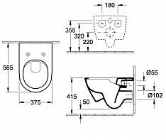 Унитаз подвесной Villeroy & Boch Subway 2.0 с сиденьем в комплекте