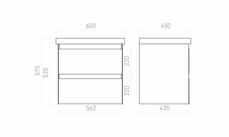 Тумба Vitrum с умывальником Cerastyle Elite, белый матовый