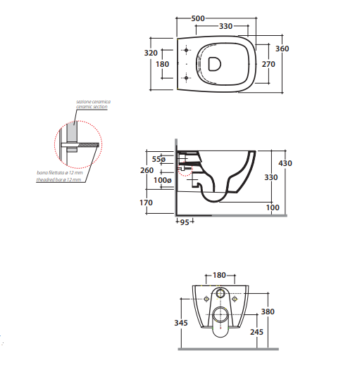 GLOBO УНИТАЗ GENESIS ПОДВЕСНОЙ БЕЗОБОДКОВЫЙ, КРЕПЛЕНИЕ В КОМПЛЕКТЕ с сидением 