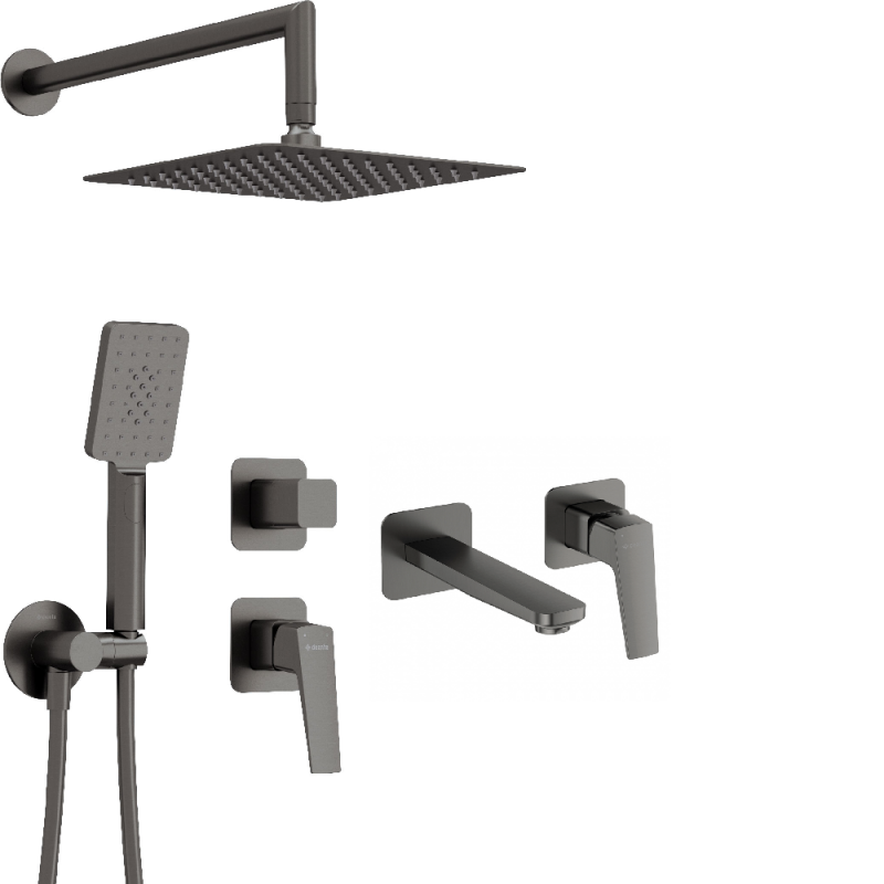 Душевая система скрытого монтажа Deante Blur с изливом