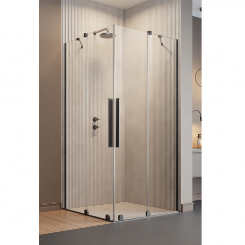 Душевой уголок Radaway Furo Brushed GunMetal KDD стекла прозрачные, профиль брашированная оружейная сталь
