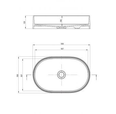 Deante Silia Раковина накладная 55х35 см