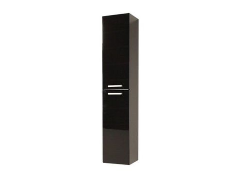 Шкаф-колонна "Мадрид М" чёрный глянец