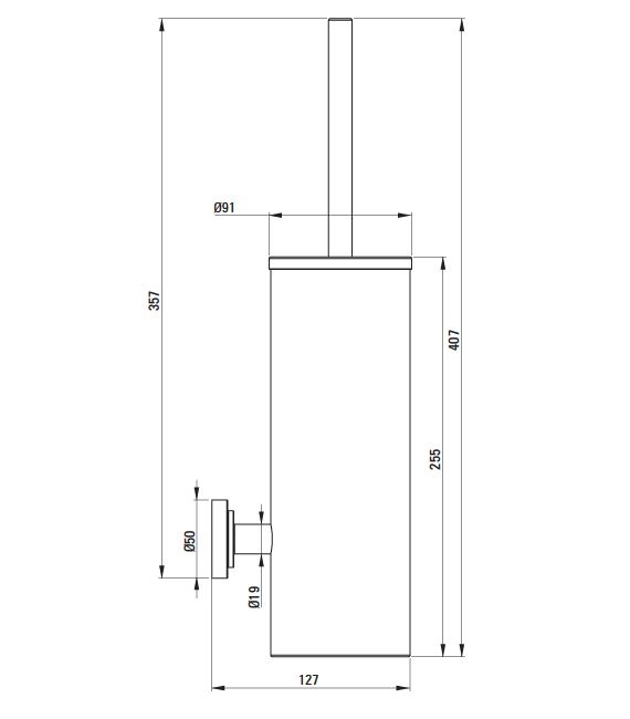 Ершик подвесной Deante Termisto латунь