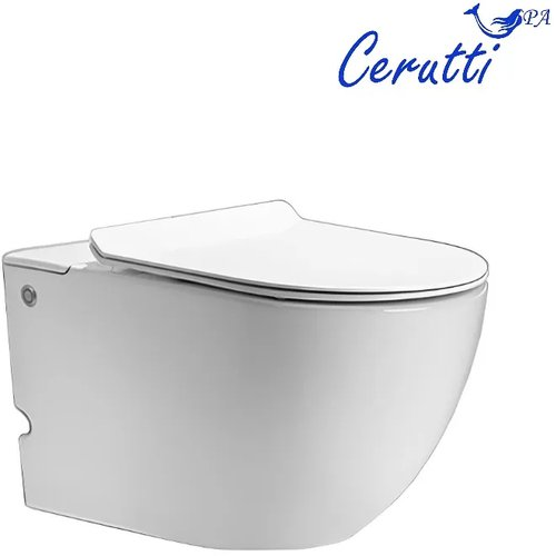 Унитаз подвесной CeruttiSpa Barbaria Aria Pulsе 36x58,5 с импульсным смывом, сиденье Duroplast, микролифт