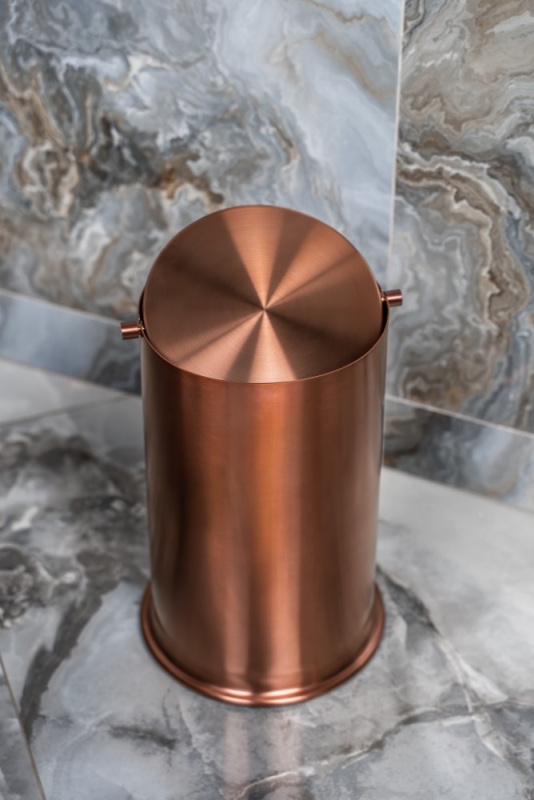 Ведро для мусора с вращающейся крышкой Copper Brushed