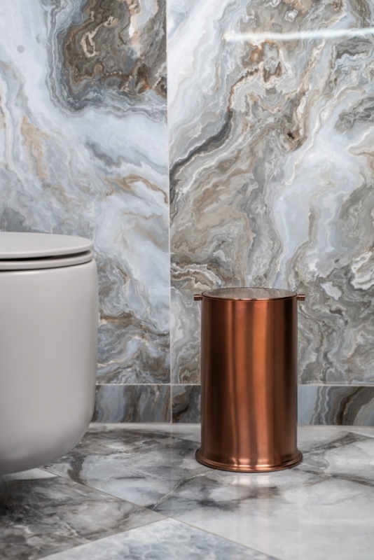 Ведро для мусора с вращающейся крышкой Copper Brushed