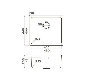 Кухонная мойка из нержавейки Omoikiri Tadzava 49-U/I-IN нержавеющая сталь