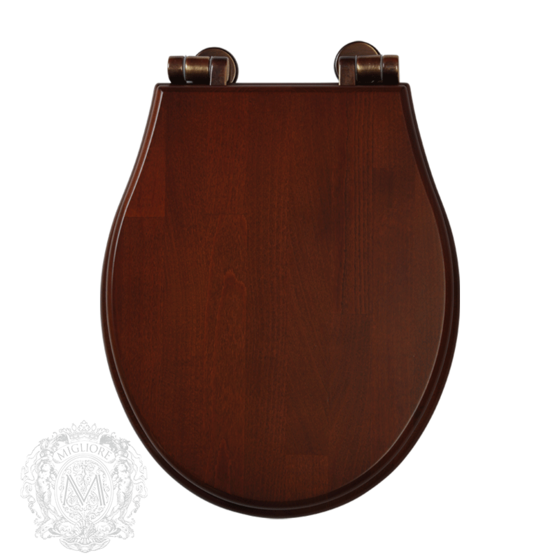 BELLA Крышка/сиденье унитазa Microlift, цвет Noce , петли бронза