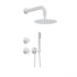 Набор для душа скрытого монтажа DEANTE SILIA, с верхним душем, белый матовый