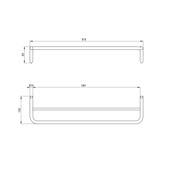 DEANTE SILIA Держатель для полотенца,  двойной - настенный