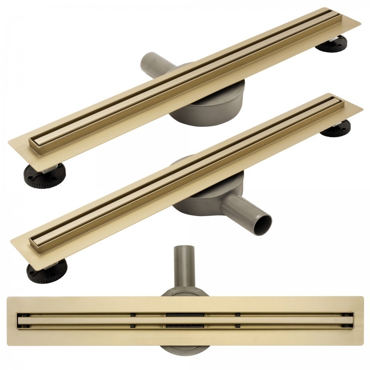 Трап для душа REA Neox Slim Pro  матовое золото