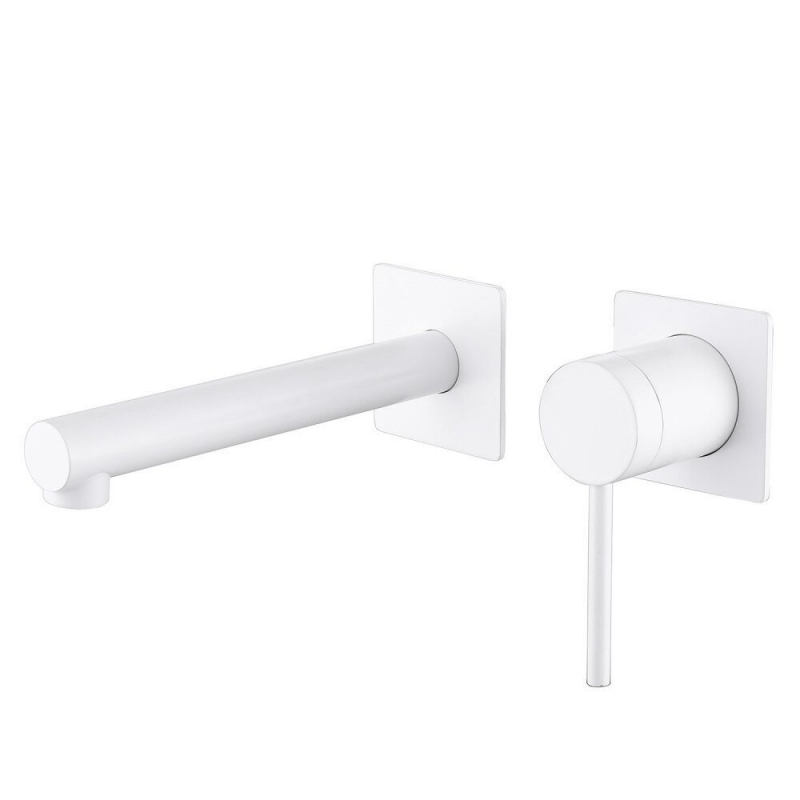 Смеситель для умывальника скрытого монтажа Abber Emotion, белый