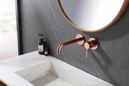 Смеситель ABBER Wasser Kreis  для раковины скрытого монтажа, розовое золото