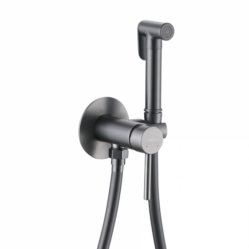 Смеситель ABBER Wasser Kreis с гигиеническим душем, графит