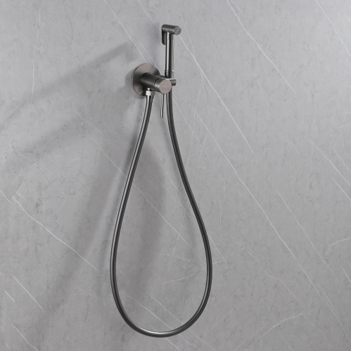 Смеситель ABBER Wasser Kreis с гигиеническим душем, графит