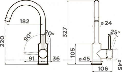 Смеситель для кухни белый Omoikiri Shinagawa-P-WH 