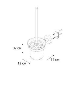 Ершик Fixsen Comfort Gold, цвет золото брашированное