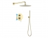 Душевая система скрытого монтажа Aquatek Европа, золото брашированное