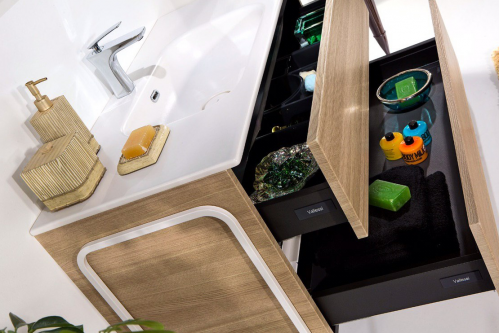 Тумба VALLESSI, с  раковиной белой + ножки