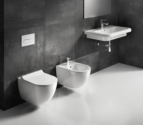 УНИТАЗ ПОДВЕСНОЙ RAVAK UNI CHROME RIMOFF (БЕЗОБОДКОВЫЙ), сиденье SLIM, БЕЛЫЙ