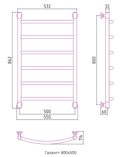 Полотенцесушитель Сунержа Галант+ 