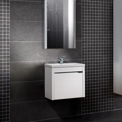 Тумба Мадрид 50*35 c умывальником  Порто искусственный мрамор  