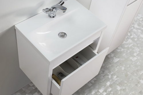 Тумба Мадрид 50*35 c умывальником  Порто искусственный мрамор  