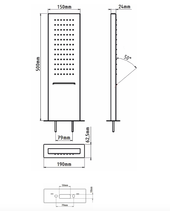 Верхний душ двухрежимный CEZARES 