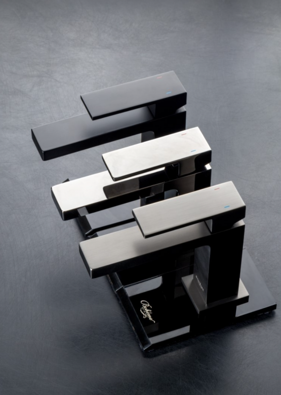 Смеситель для умывальника Boheme Qubic Matt Gun Metal оружейная сталь