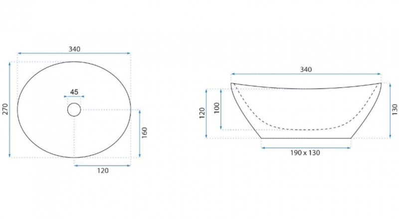  Умывальник Rea Sofia Mini White 34*27