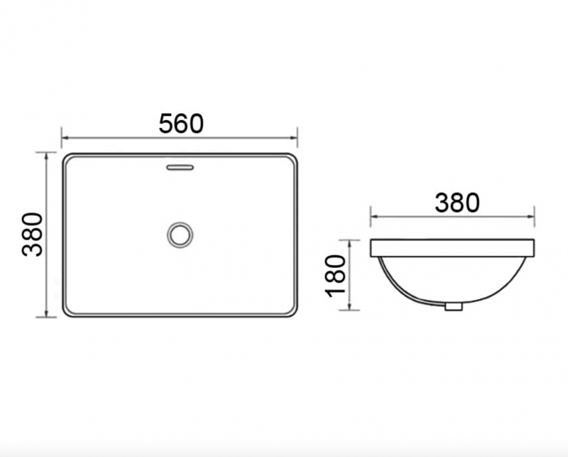 Умывальник Roxen Axel 56*38