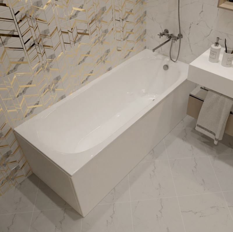 Акриловая прямоугольная ванна Aquatek Оберон 160х70