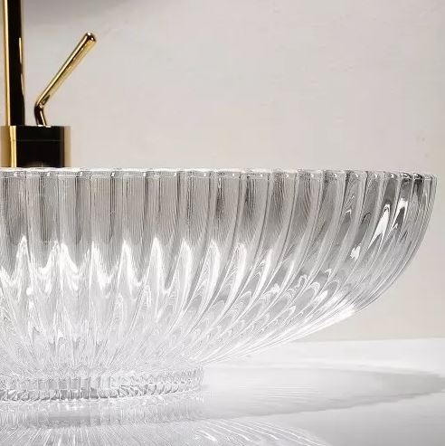 Умывальник накладной Rea Nicole Transparent 51*35  прозрачный