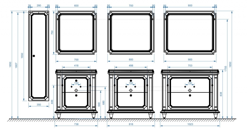 Умывальник  Belux Дуглас , Белый