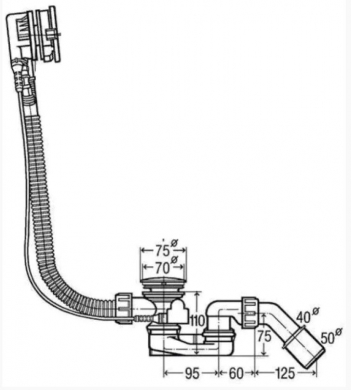 Сифон для ванны Vivi Felice матовое золото