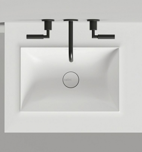 Раковина-столешница Onda Edge Round 1300x500 мм (S-Stone, белый матовый)