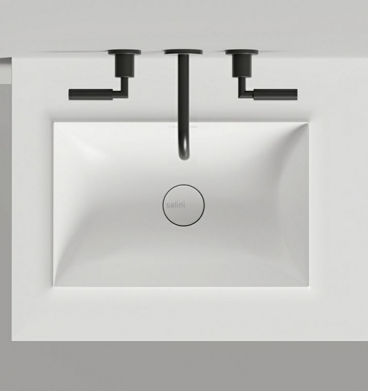 Раковина-столешница Onda Edge Round 1300x500 мм (S-Stone, белый матовый)