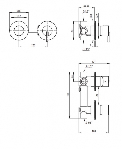 Смеситель для душа Deante Silia ,брашированное золото