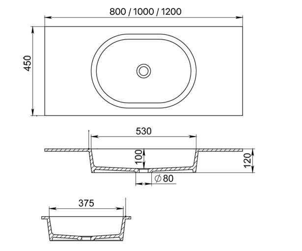 Раковина Holbi Ariel + STL