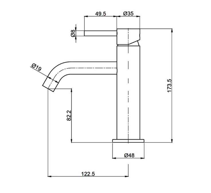 AQUAME Siena Смеситель для раковины однорычажный  шлифованное золото