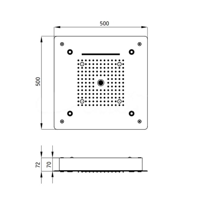 Верхний душ RGW Shower Panels SP-73 с подсветкой