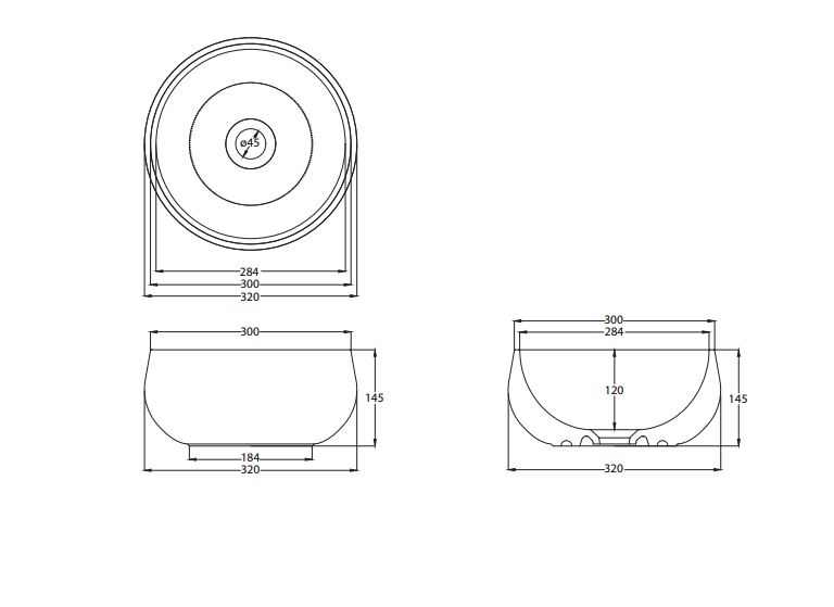 Раковина  Cielo Tino Mini 30*30 см