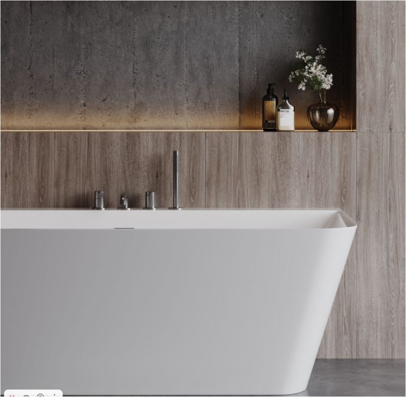 Смеситель на борт ванны AQUAme Siena оружейная сталь