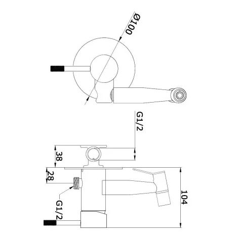 Гигиенический душ Vieir, графит